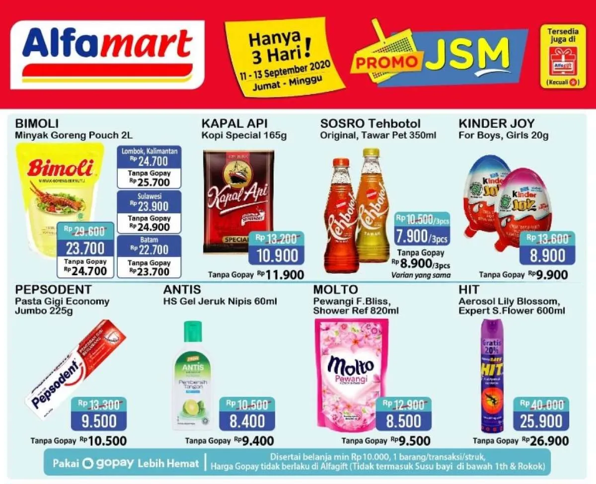 Promo JSM Alfamart 11-13 September 2020, tinggal hari ini!