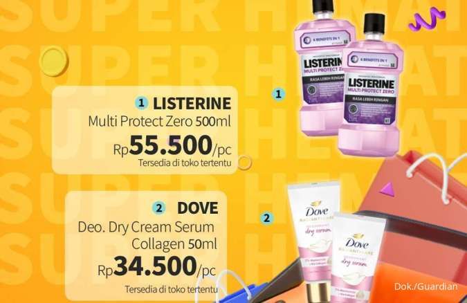 Promo Guardian 16-29 Oktober 2025, Tambah Uang Rp 1.000 Dapat 2 Listerine-Colgate