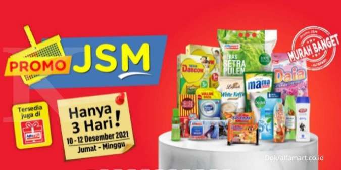 Promo JSM Alfamart 10-12 Desember 2021 untuk potongan harga di Jumat, Sabtu & Minggu