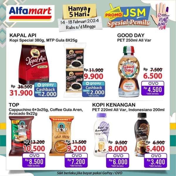 Promo JSM Alfamart Spesial Pemilu 14-18 Februari 2024