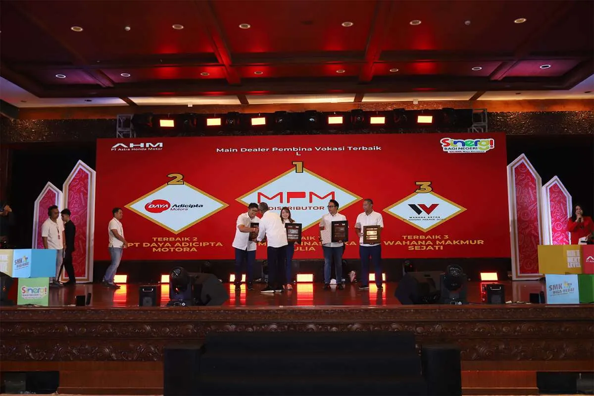 PT WMS Raih The Best 3 Main Dealer Performance Kategori Large di FEVOSH 2025