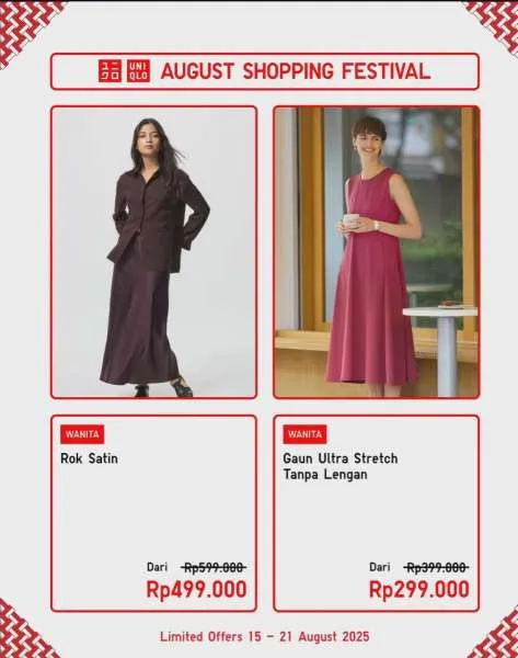 Promo Uniqlo August Shopping Festival Gaun