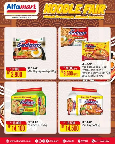 Promo Alfamart Noodle Fair Periode 1-15 Mei 2025