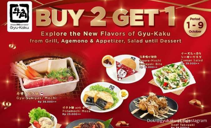 Promo Gyu-Kaku Beli 2 Gratis 1 Menu Baru, Segera Berakhir Hari Ini 9 Oktober 2024