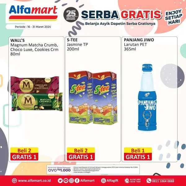 Promo Alfamart Serba Gratis Periode 16-31 Maret 2024