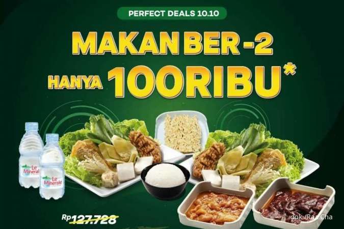 Promo 10.10 Raa Cha, Beli 2 Paket Suki dan BBQ Jumbo Rp 100.000 Free Refill Minuman