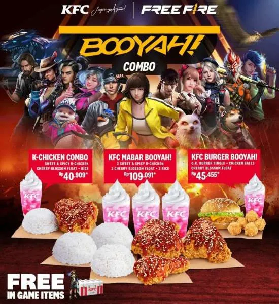 Promo KFC Edisi Mei 2023 Paket Booyah Combo Free Fire 