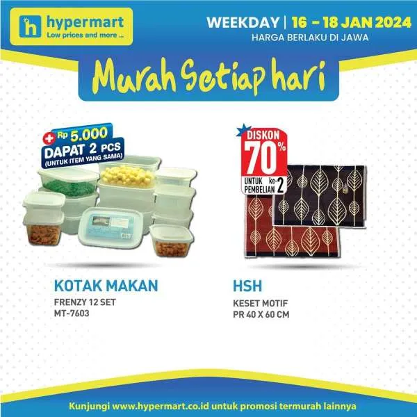 Promo Hypermart Hyper Diskon Weekday Periode 16-18 Januari 2024