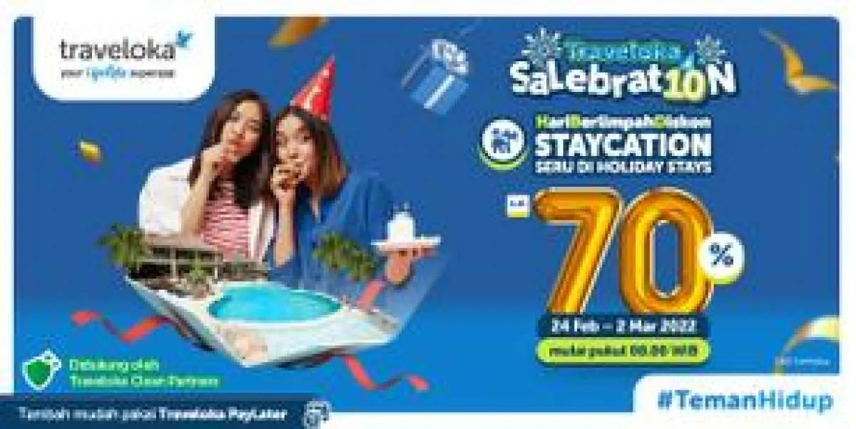 Promo Traveloka Hotel 24 Feb - 2 Mar 2022, Diskon hingga 70% dari Traveloka Paylater
