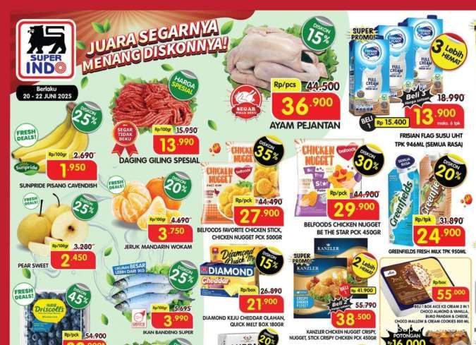 Promo JSM Superindo 20-22 Juni 2025, Susu UHT dan Nugget Beli Banyak Lebih Hemat