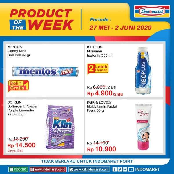 Promo Indomaret Product of The Week 27 Mei - 2 Juni 2020