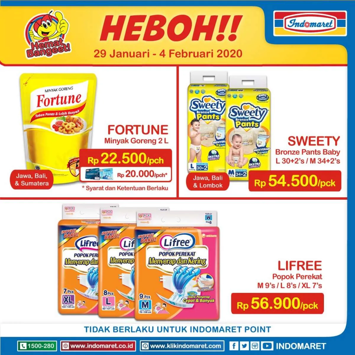 Indomaret promo Harga Heboh, paling gres! (29 Jan-4 Feb 2020)