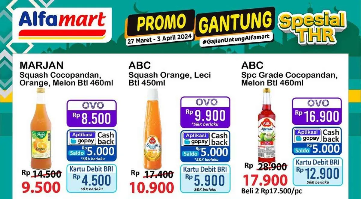 Promo JSM Alfamart Gajian Untung THR, Sirup Lebih Murah & Es Krim Beli 2 Gratis 1