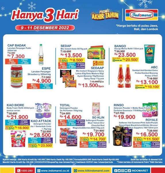 Harga Promo JSM Indomaret 9-11 Desember 2022