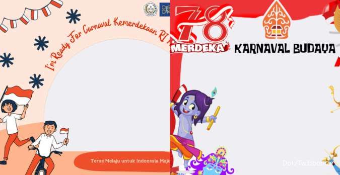 28 Twibbon Karnaval Kemerdekaan Dirgahayu Republik Indonesia ke-78, Cocok Jadi Story 
