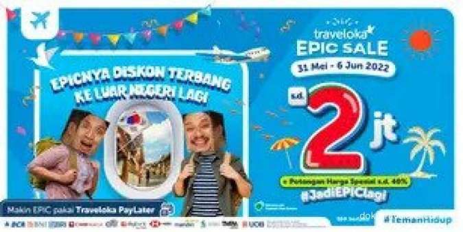 Promo Terakhir Epic Sale Traveloka! Diskon Tiket Pesawat Internasional s.d Rp2 Juta