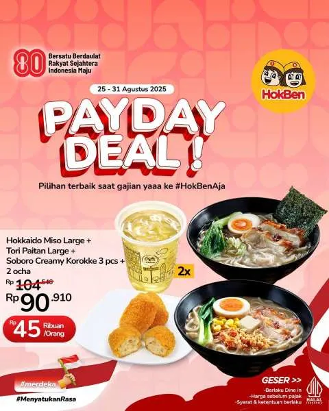 Promo HokBen Payday Deal Paket Hokkaido Miso