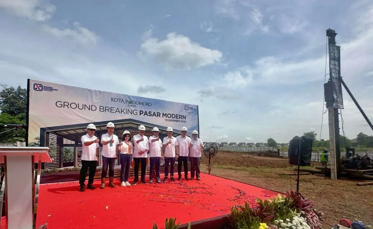 Perkuat Ekosistem,Agung Podomoro (APLN) Mulai Bangun Pasar Modern Kota Podomoro Tenjo