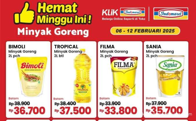 Promo Minyak Goreng Indomaret-Alfamart & Superindo Weekday Februari, Filma Rp 33.800