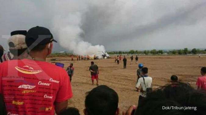 Helikopter TNI AD jatuh di dekat wilayah KIK Kaliwungu, Kendal, Jawa Tengah