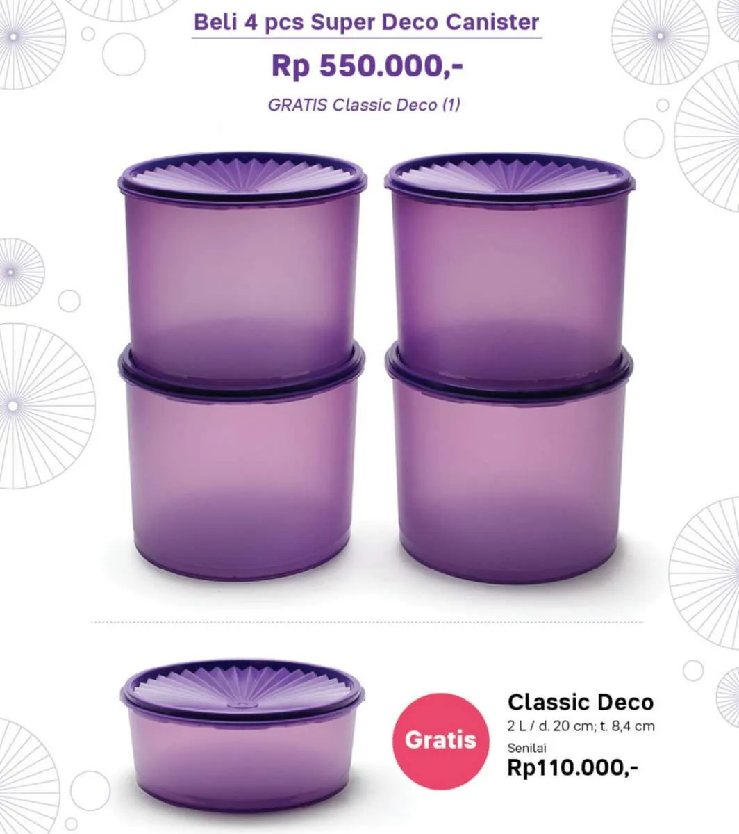 Inilah katalog promo Tupperware September 2020 khusus tempat penyimpan snack