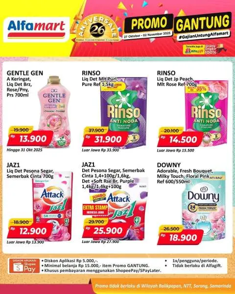 Promo Alfamart Gantung Periode 27 Oktober-2 November 2025