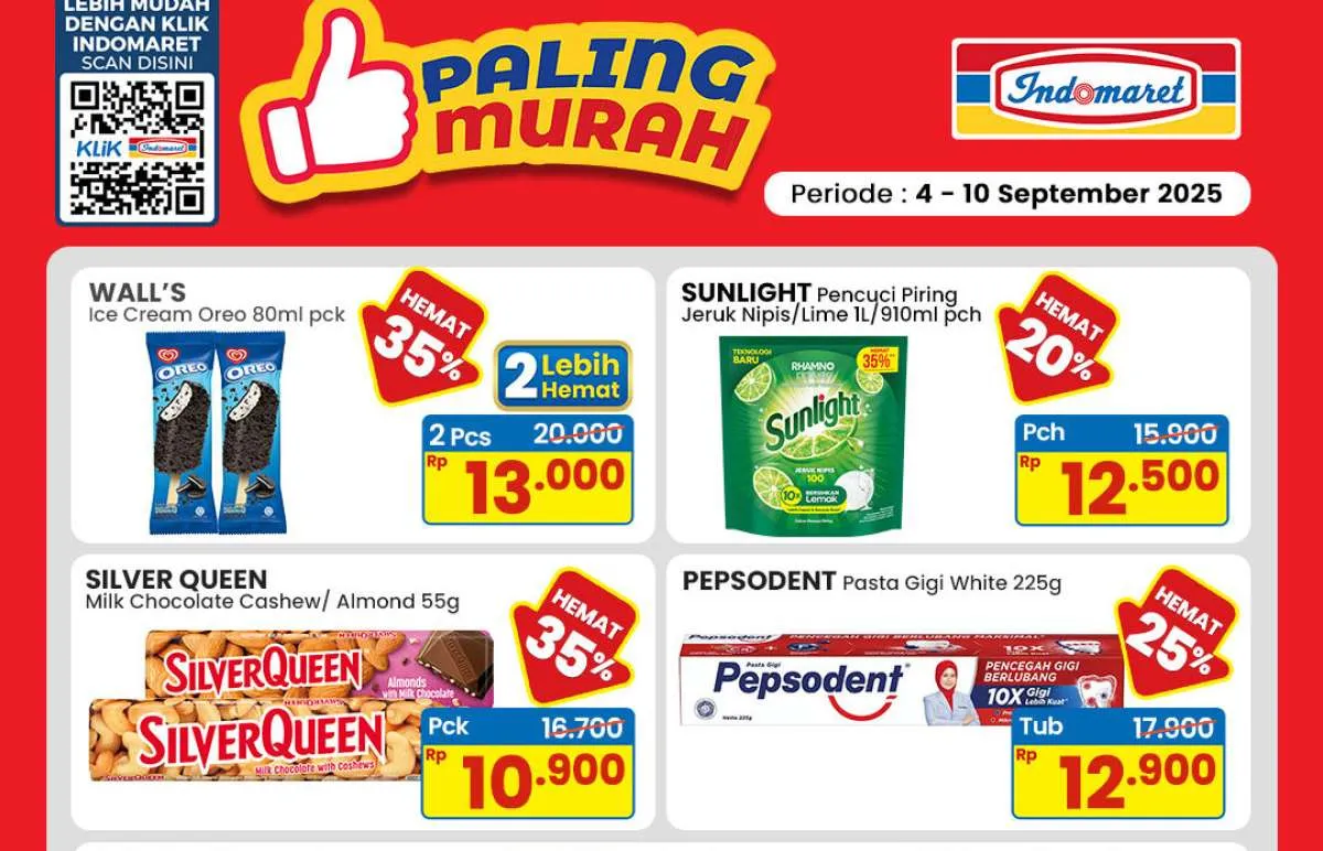 Promo Indomaret Murah 4-10 September 2025, Es Krim Oreo & SilveQueen Diskon 35%