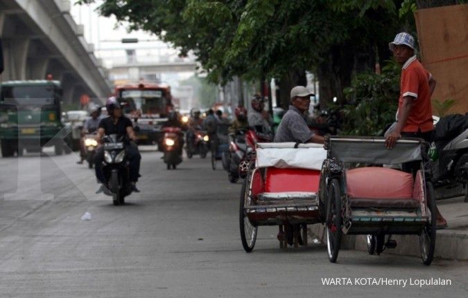 Sandiaga: Penarik becak dari daerah lain dilarang datang ke Jakarta  