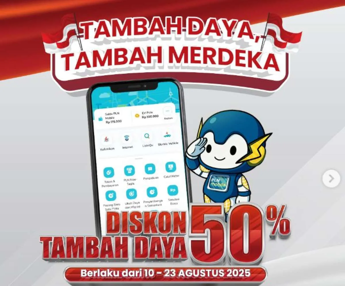 Promo Diskon Tambah Daya 50% PLN HUT ke-80 RI, Ini Syarat & Cara Mendapatkannya