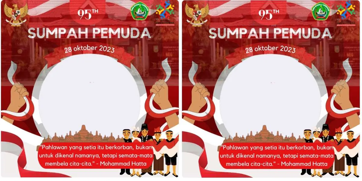 44 Twibbon Hari Sumpah Pemuda 28 Oktober 2023, Yuk Unggah di Media Sosial!