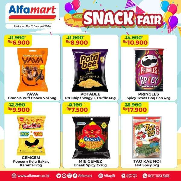 Promo Alfamart Snack Fair Terbaru 16-31 Januari 2024
