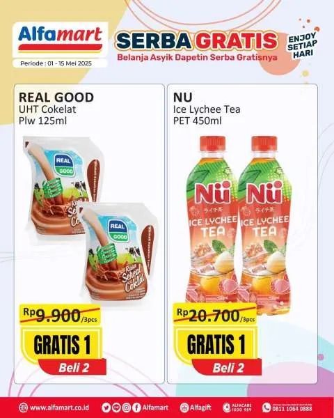 Promo Alfamart Serba Gratis Periode 1-15 Mei 2025