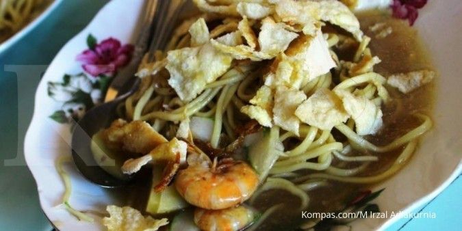Manis gurih mi berkuah kaldu udang khas Belitung