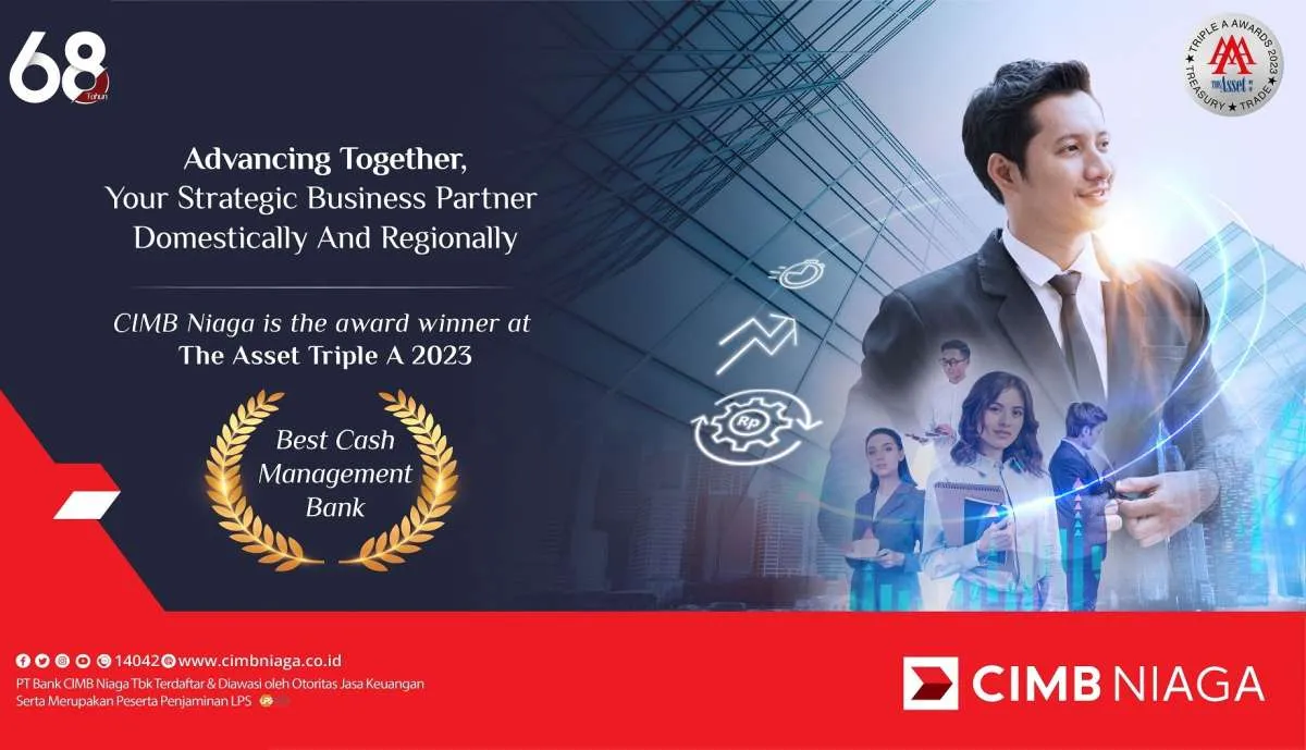 CIMB Niaga Raih Penyedia Layanan Manajemen Kas Terbaik di Indonesia dari The AssetAAA