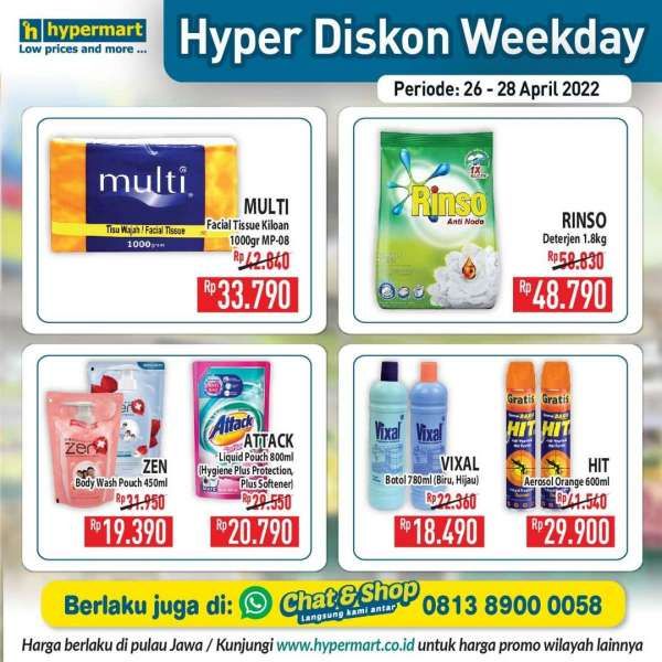 Promo Hypermart Mulai 26-28 April 2022