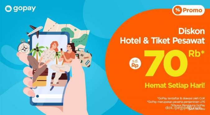 Pesan Produk PegiPegi, Bayar Pakai Gopay! Diskon Hotel & Tiket Pesawat s.d Rp 70.000