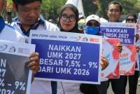 Buruh Tuntut Kenaikan Upah 7,5%-9,5%