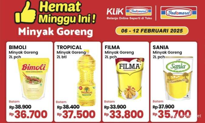 Promo Minyak Goreng Mulai Rp 33.000 di Indomaret, Berlaku sampai 12 Februari 2025