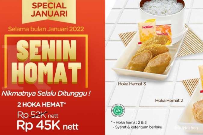 Promo Hokben 24 Januari 2022, Ada 2 Paket Senin Homat Cuma Rp 45.000