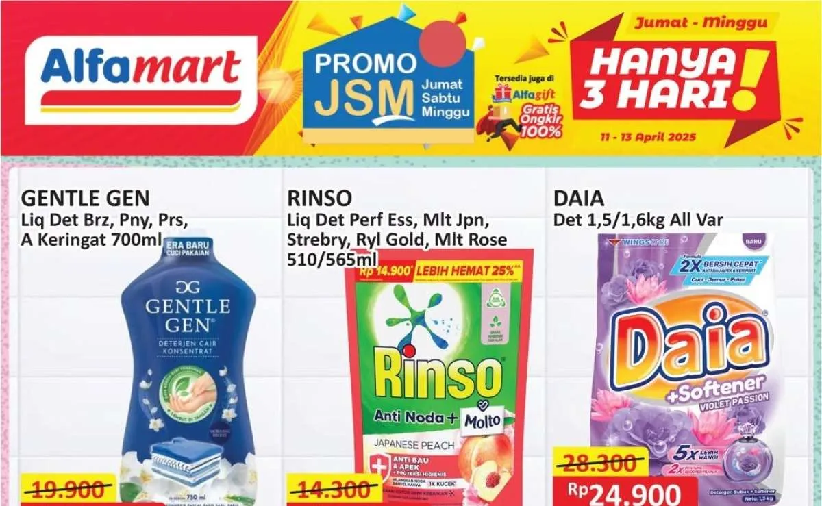 Promo JSM Alfamart Terbaru 11-13 April 2025, Aneka Detergent Mulai Rp 9.000-an