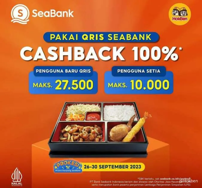 Promo Hokben Payday cashback pakai SeaBank