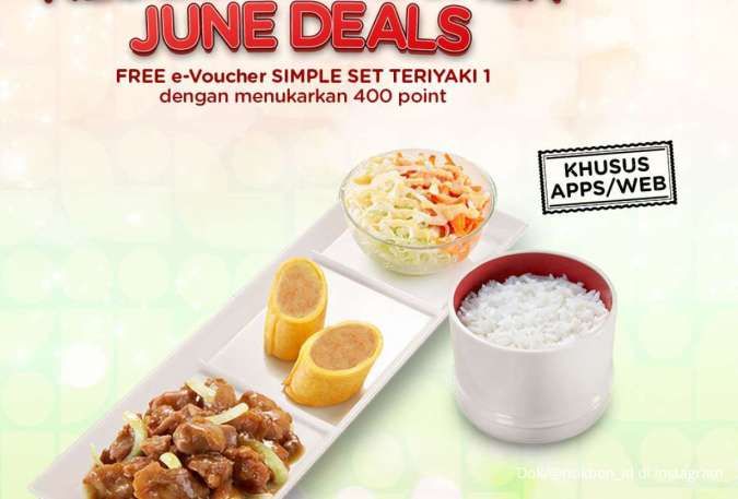 Promo HokBen Terbaru Bulan Juni 2025, Gratis E-Voucher Simple Set Teriyaki 1