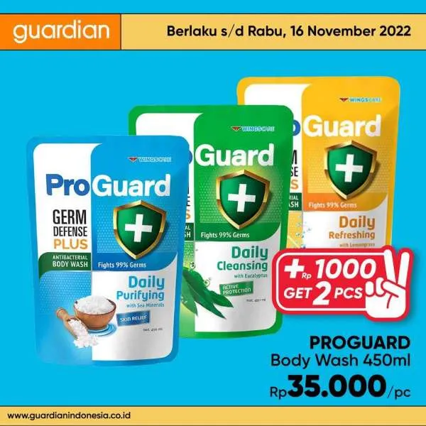 Promo Guardian +1000 Get 2 Pcs Periode 10-16 November 2022