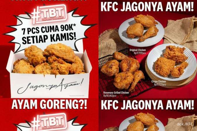 Promo KFC 2 Maret 2023, Paket The Best Thursday dan Rosemary Chicken Serba Hemat
