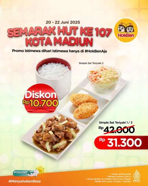 Promo HokBen Semarak HUT Kota Madiun ke-107