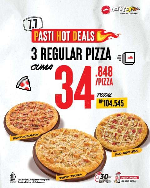 Promo 7.7 di Pizza Hut Delivery