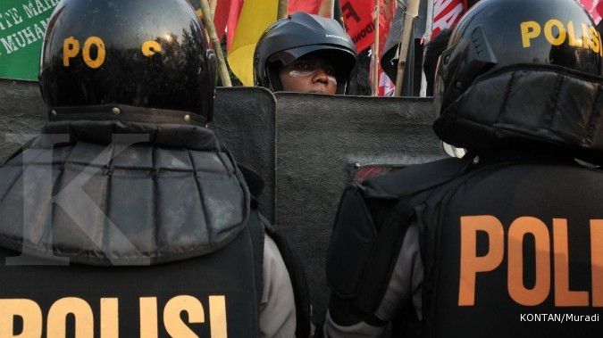 Demo buruh Tangerang, TNI dan polisi diterjunkan