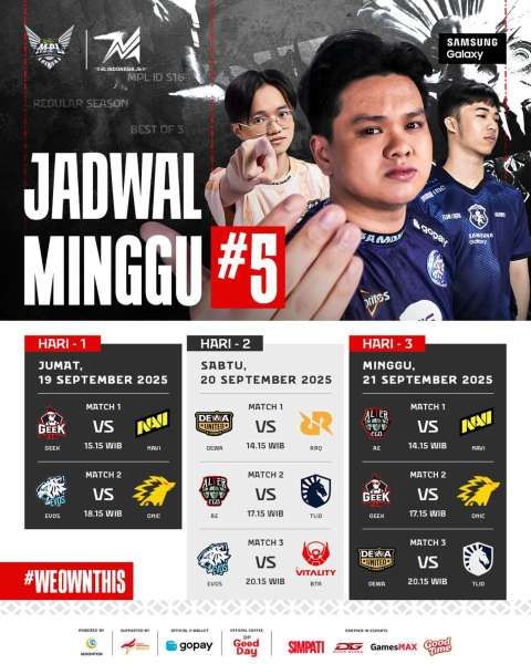 Jadwal MPL ID S16 Week 5