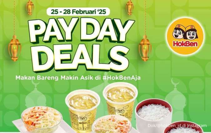 Promo HokBen Payday 25-28 Februari 2025, Nikmati Makan Berdua Lebih Murah