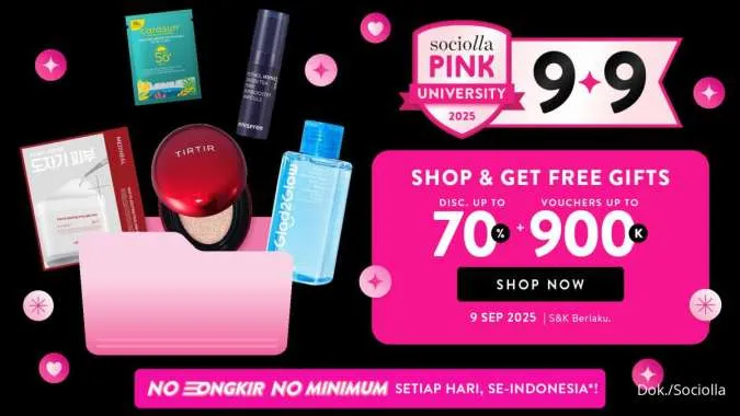 Promo 9.9 Sociolla Periode 9 September 2025, Aneka Skincare Korea Diskon hingga 70%
